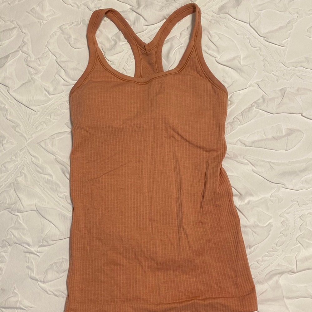 Size 2 Orange Ebb to Street Lululemon Tank top